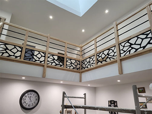 Garde corps dans une maison moderne
